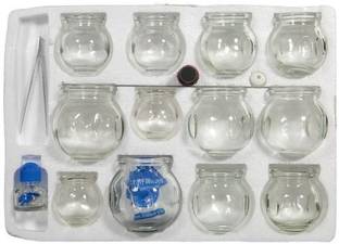 KANGZHU Vacuum Glass Fire Cupping Therapy Set Of 16 Pcs Massager