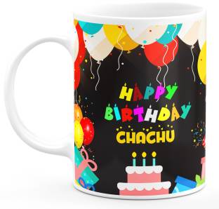 TrendoPrint Happy Birthday Chachu Ideal and Sweet Gift and Return Gift Choice For Chachu Chacha Ji Uncle Printed White Ceramic Coffee Mug