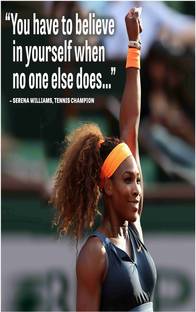 Serena Williams Tennis Player Wall Poster For Room With Gloss Lamination M1 Paper Print