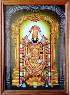 mperor God Venkateswara Swamy Photo Frame # Original Teak Wood Frame # Size (12.5 x 9.2)Inches # Religious Frame
