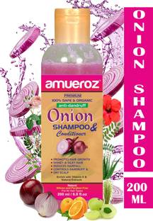 Amueroz Onion Hair Shampoo for Anti Dandruff, Hair fall Control & Promotes Hair Growth | Extract with Conditioner Herbal for Strong, Thick and Lustrous Hair