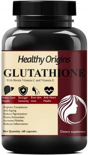 Healthy Origins L Glutathione Skin Whitening glow Supplement for Men & Women Premium
