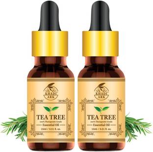 Khadi Ark 100% Pure Australian Tea Tree Essential Oil Pure For Anti Acne & Glowing Skin (Pack of 2)