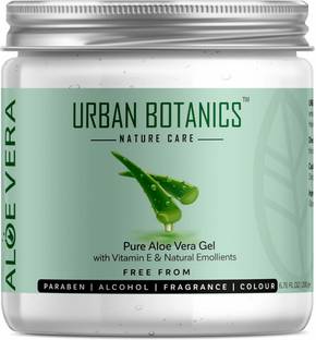 UrbanBotanics Pure Aloe Vera Gel For Skin & Hair With Vitamin E & Natural Emollients (Sulphate/Paraben Free)
