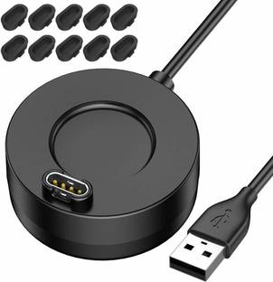 housemate Charger Compatible with Garmin Vivoactive 3, USB Charger Dock Cable Stand Station Date Syn with 10-Pack Dust Plugs Compatible Garmin Vivoactive 3 (Charger with Black Dust Plug) Charging Pad