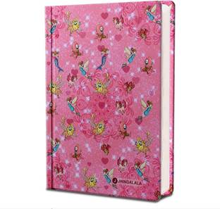 Jhingalala Fairy Land Hard Bound Undated A5 Diary Notebook (20 X 14.5 CM, 80 GSM, 190 Ruled Perforated Pages) Diary for Writing, Gift for Friend, Personal Diary A5 Notebook Ruled 190 Pages