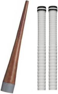 Y2M Set of 2 Cricket Bat White grip + One wooden gripper (cone) Super Tacky