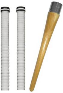 रैडर Set of 2 Cricket Bat White grip + 1 wooden gripper सुपर टैकी