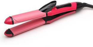Spyder 2 in 1 Hair Straightener Plus Curler Machine for Women, Pink Hair Straightener Hair Curler