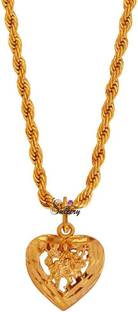 Sullery Hindu Lord Durga Kali Shakthi Shakti Maa Chamunda Kaali Aadishakti Maha Maya Yogini Heart Locket Gold-plated Brass Pendant
