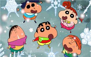 Shin Chan Cartoon Wall Poster For Room With Gloss Lamination M3 Paper Print