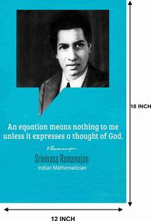 Srinivasa Ramanujan Mathematician Wall Poster For Room With Gloss Lamination M2 Paper Print