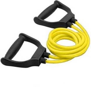 EMMKITZ Double Resistance Bands Toning Tube Exerciser with Resistance Tube (YELLOW) Resistance Tube