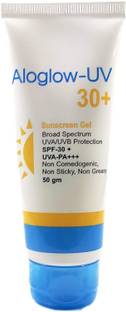 Aloglow Sunscreen - SPF 50 PA+++ UV 30+ Sunscreen Gel