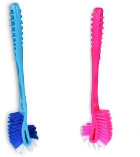 worldvery Double Side Toilet Cleaning Brush with Holder with Holder