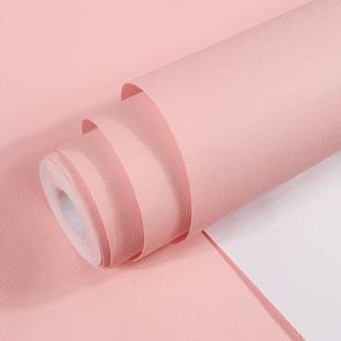 Oren Empower 500 cm DIY Solid Light Pink Textured Morandi Wallpaper Sticker 60X500 cm Self Adhesive Sticker