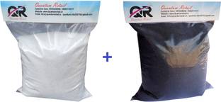 Quantum Retail QR- 2.5 KG White Sand + 2.5 KG Black Sand Sand Planted Substrate