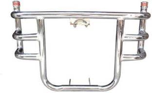 Bullkartzone LG-18 Bike Bullet 3 Bend Bar-Rod Stylish Front Airfly Leg Guard Chrome Bike Crash Guard