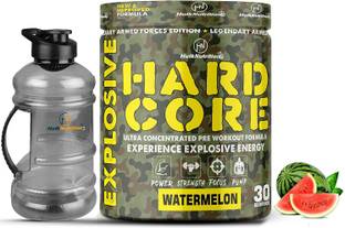 Hulk Nutrition Hard Core Pre-Workout For Explosive Energy With Muscle Pump & Caffeinated Punch Sports Drink
