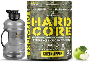 Hulk Nutrition Hard Core Pre-Workout For Explosive Energy With Muscle Pump & Caffeinated Punch Sports Drink