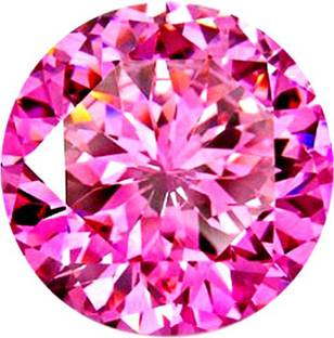 MAYA GEMS Pink Zircon Stone 5-Carat Round Shape Cubic Pink Diamond Stone