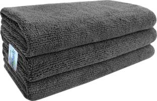 SOFTSPUN Microfiber Cloth - 3 pcs - 40x40 cms - 340 GSM Grey_a12 Dry Microfiber Cleaning Cloth