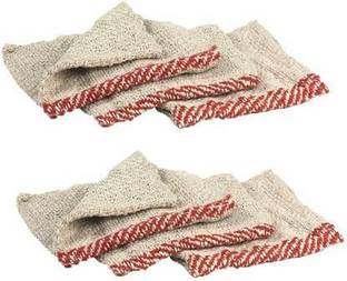 EleWa 25 inch Long Handloom Floor Wipes Cloth/ Mop/ Pocha/ Cleaning Cloth (Set of 4 Piece) Wet & Dry Mop