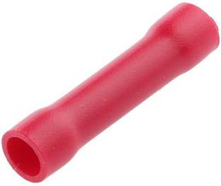 RPI SHOP Fully Insulated Straight Butt Connector Electrical Wire Crimp Terminals, (BV-1) Pack of 25(Red) Butt Connector Wire Connector