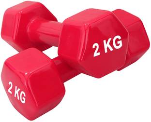 GRIFFIN Hex Vinyl Dumbbells Pair Home Gym Workout Vinyl Coated Pack Of 2 Men & Women Fixed Weight Dumbbell