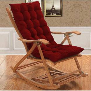 Daddy Cool Rocking Chair Cushion Polyester Fibre Solid Chair Pad Pack of 1