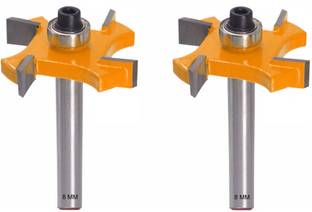LIEUTENANT Shank-8MM Rabbeting/Slot [Cut 6-MM][4-Teeth] Router Bit Set Of 2-Pcs. Rotary Bit Set