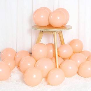 Bash N Splash Solid Premium Quality Peach Pastel Macron Balloon Light Orange Pack Of 50 Balloon