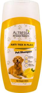 ALTRESSA Anti Tick N Flea Pet Shampoo for Hair Rejuvenation, pH Balanced, Boost Volume for Shiny & Smooth Hair, 300 ml Flea and Tick NA Dog Shampoo
