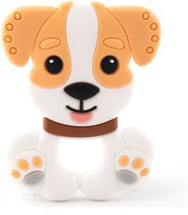 iSweven Puppy Shaped Food Grade Silicone Baby Teethers BPA Free Chew Toys Teethers for Babies Toddler Soother Pacifier (90-24B) Teether