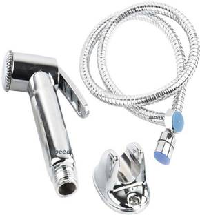 SPEED Jet Spray Anox 1 Meter Ss Shower Tube & Wall Hook Bathroom Toilet Health Faucet Stainless Steel Pipe Set Health  Faucet