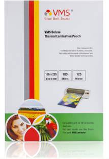 VMS Deluxe Thermal Lamination Pouch 155x225mm 125Micron for Documents & Certificates Laminating Sheet