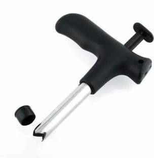 Life Boost Stainless Steel Coconut Opener Driller Knife Tool Cleaning Stick (black) Straight Peeler (Black) Straight Peeler (Black) Straight Peeler