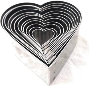 Bakingequipment 12 PC Different Size Heart Shape Stainless Steel Cookie Cutter 2 Inchi Height Cookie Cutter