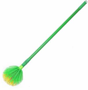 Stager jala Broom with Long Rod & extendable Handle Round Shape JALA Brush can be use in Fan, Ceiling, and roof Cleaning | Expandable Plastic Cobweb Cleaner Stick Plastic Dry Broom