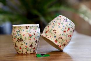 Kaylish Pack of 2 Ceramic Pack of 2 Ceramic Ceramic kulhad ,Kulhar Cups (Set of 2 )- Multicolor kullad Tea Set, kulhad chai Cups Hand Painted kullar Coffee Mug Microwave safe and Lead Free Chai Cups