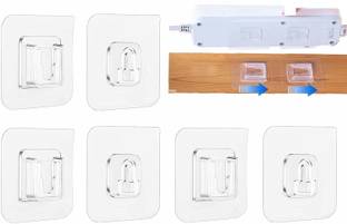JIALTO 8Pcs Double-Sided Adhesive Wall Hooks Hanger Strong Transparent Wall Hook|13.2lb Hook 1