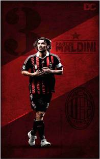 Paolo Maldini Footballer Wall Poster For Room With Gloss Lamination M2 Paper Print