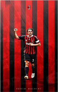 Paolo Maldini Footballer Wall Poster For Room With Gloss Lamination M6 Paper Print