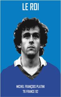 Michel Platini Footballer Wall Poster For Room With Gloss Lamination M1 Paper Print