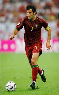 Luis Figo Footballer Wall Poster For Room With Gloss Lamination M2 Paper Print