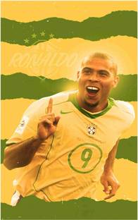 Ronaldo Nazario Footballer Wall Poster For Room With Gloss Lamination M2 Paper Print