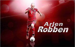 Arjen Robben Footballer Wall Poster For Room With Gloss Lamination M4 Paper Print