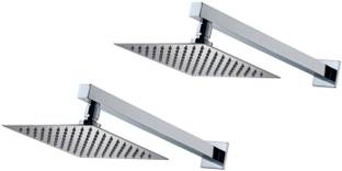 Prestige 8"x8" Stainless Steel Ultra Slim Shower with 15inch Arm -(Pack of- 2 ) Shower Head