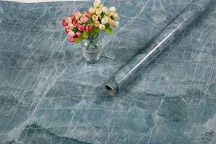 kirfiz 200 cm Granite Look Marble Vinyl Self Adhesive Countertop Peel & Stick Wall Stickers Wallpaper Furniture Kitchen, Cabinet, Table Top, Plastic Table,Wooden Table,Wardrobe [ 2 Meter ] Self Adhesive Sticker