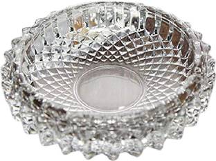 avnish Ash Tray Crystal Glass Smoke Collectible Tribal Decoration Cigarette Ashtray for Home, Office and Hotel Use (pack of 1) Clear Glass Ashtray